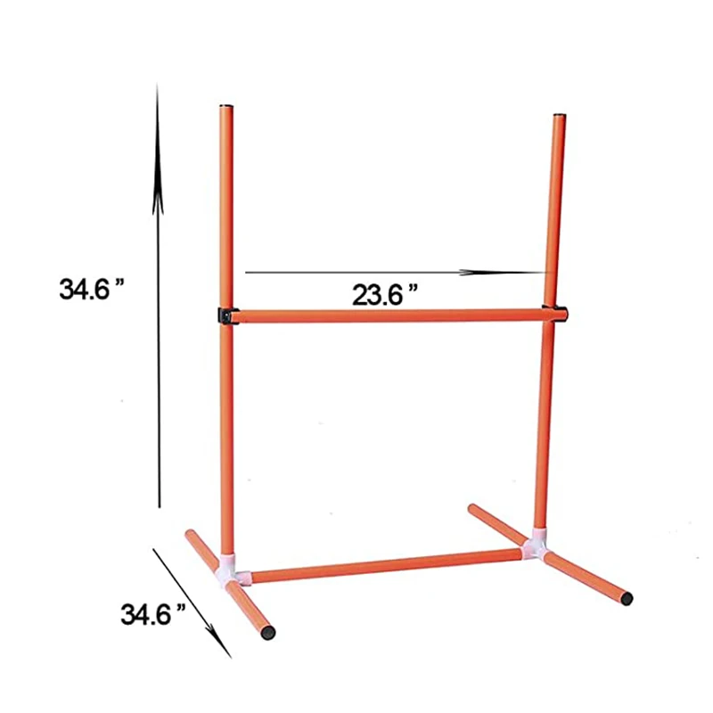 Dog Agility Equipment Pet Obstacle Training Course Kit with Tunnel Adjustable Hurdles Poles Carry Bag