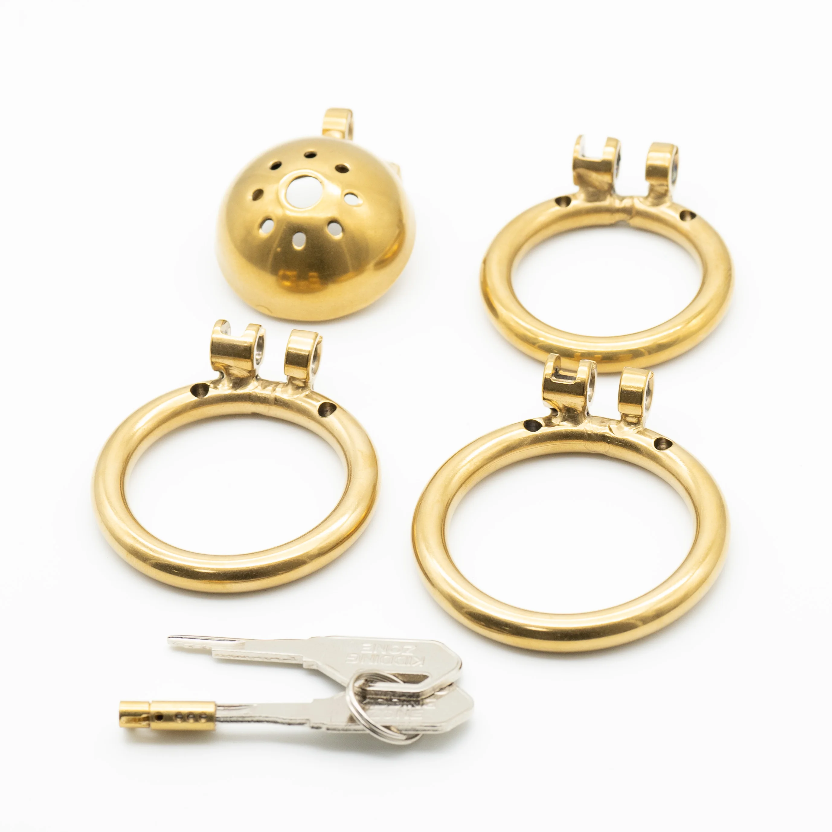 Stainless Steel Small Size Cock Cage Male Chastity Device Penis Lock Sex Tool  Desire Control Ring