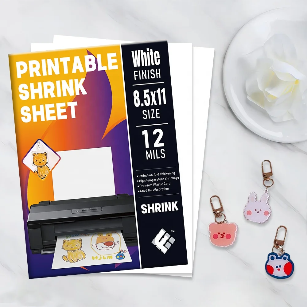 Heat Peintable Transfer Paper White Film Pet Sheets Inkjet Pvc Colorful Printable Shrink Wrap Plastic Pvc Heat Shrink Film
