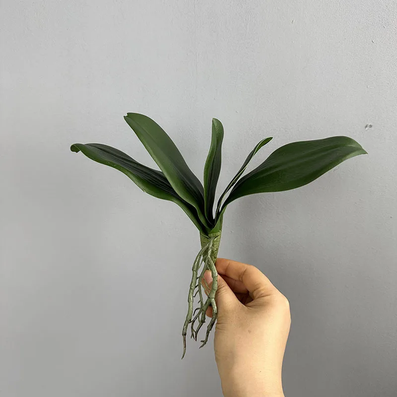 New Chinese home decoration simulation feel Phalaenopsis leaf model room flower arrangement green leaves