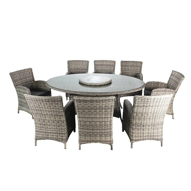 Comfort 8 seater rattan dining table garden furniture wicker dining set