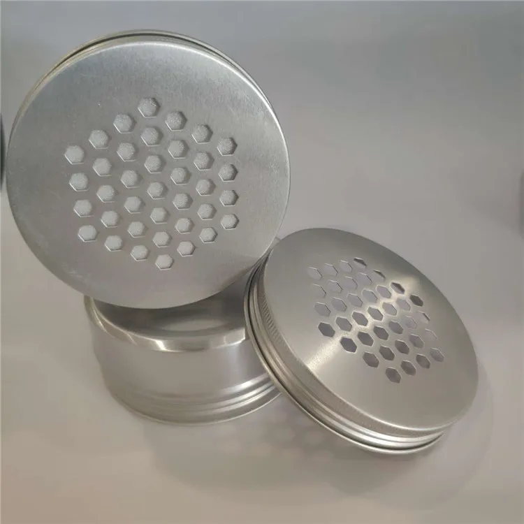 
Can custom aluminium metal packaging jar spice candle candy jar with lid hole 