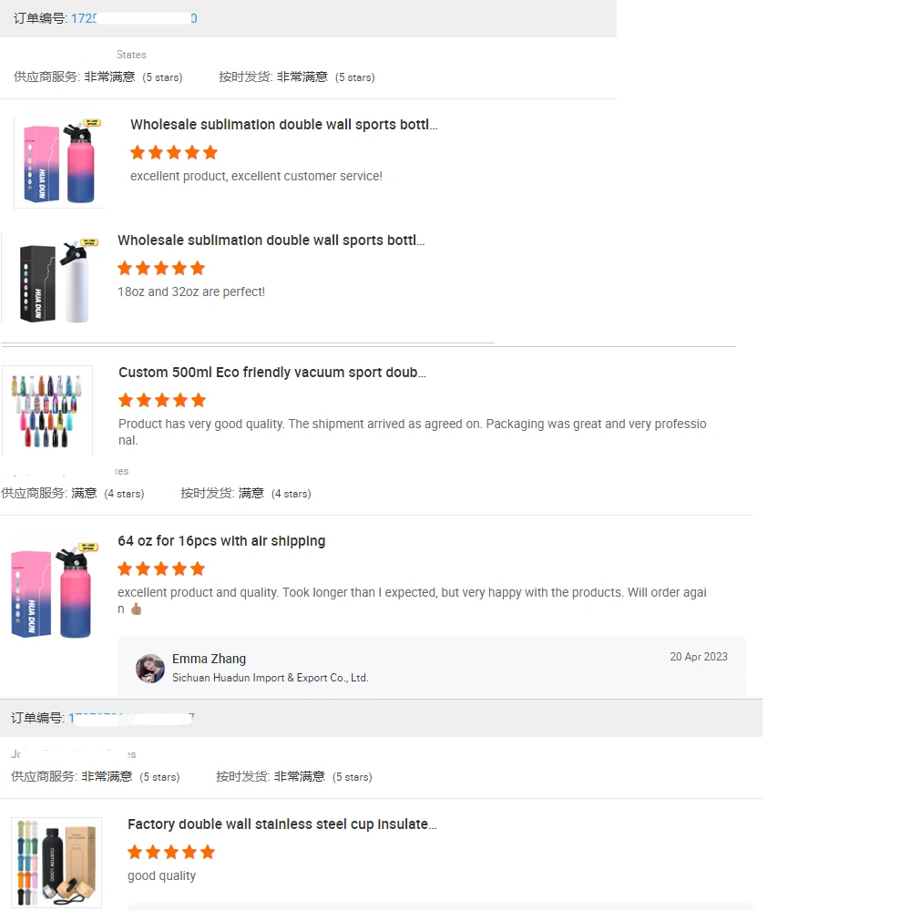 Custom Double Wall Vacuum Insulated hiking Water Bottles Flask Mug Cup 18oz 32oz Stainless Steel Travel Flask vacuum