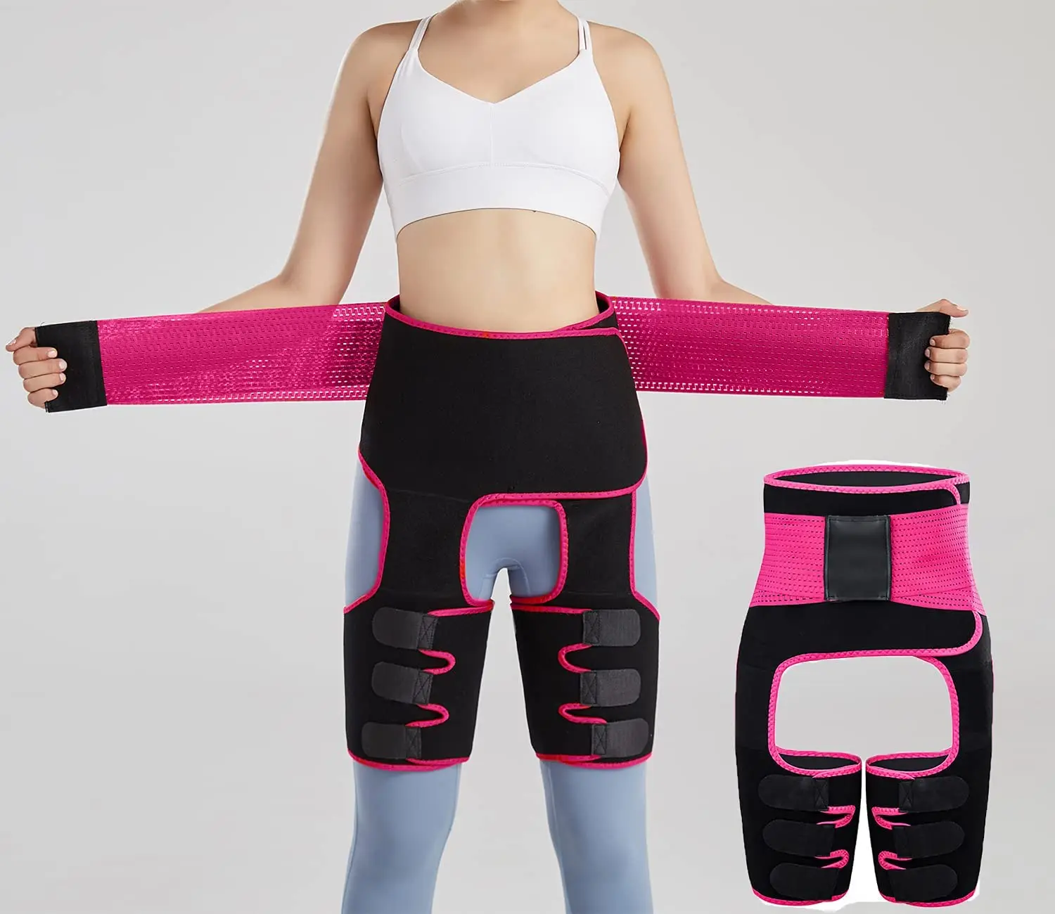 3-в-1 с завышенной талией тренер бедра триммер и подтяжка ягодиц с регулируемым, стойкая краска для усиления цвета бровей для похудения, пояс для поддержки