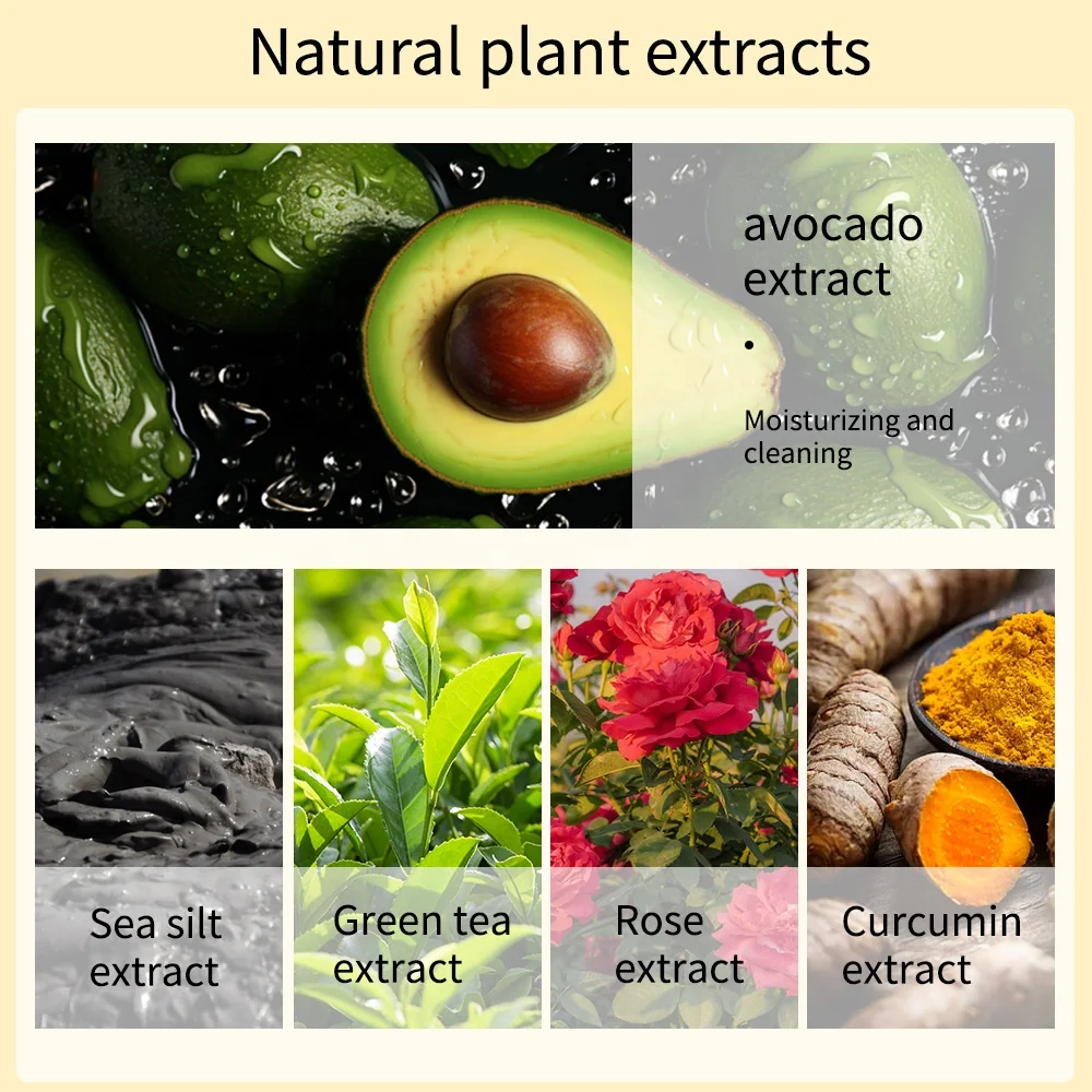 private label acne pore blackhead remover avocado green tea turmeric dead sea mud clay mask for face