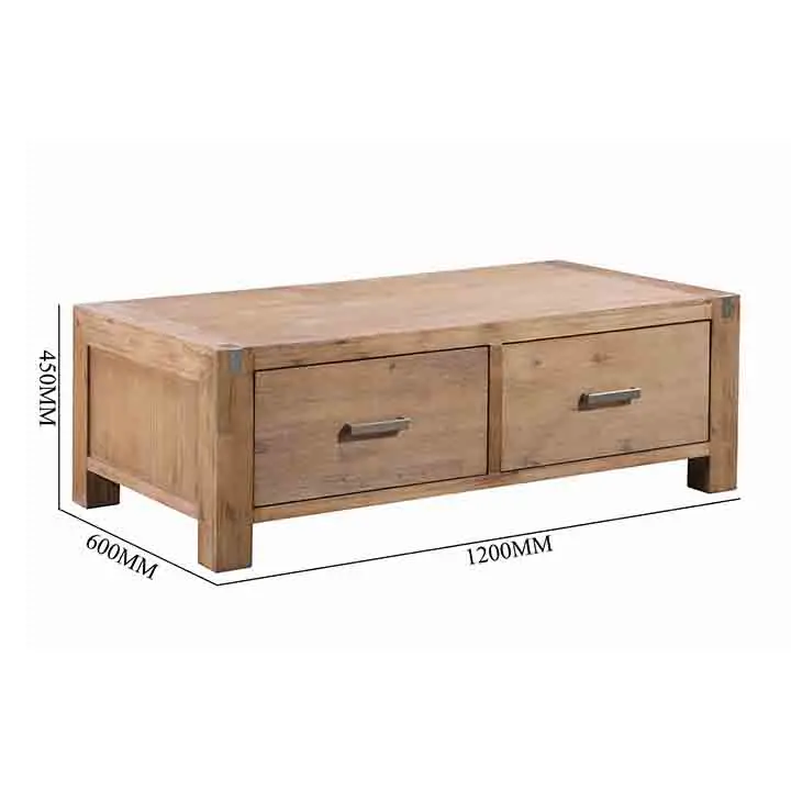 Горячая Распродажа Европейский современный стиль эспрессо твердая акации 2 ящика журнальный столик для дома гостиной