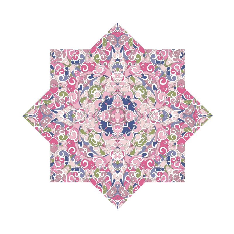 28in Durable And Vibrant Patterns Coiled Juggling Dapo Flow star Spin Uv Reactive Trippy Double Sided Print