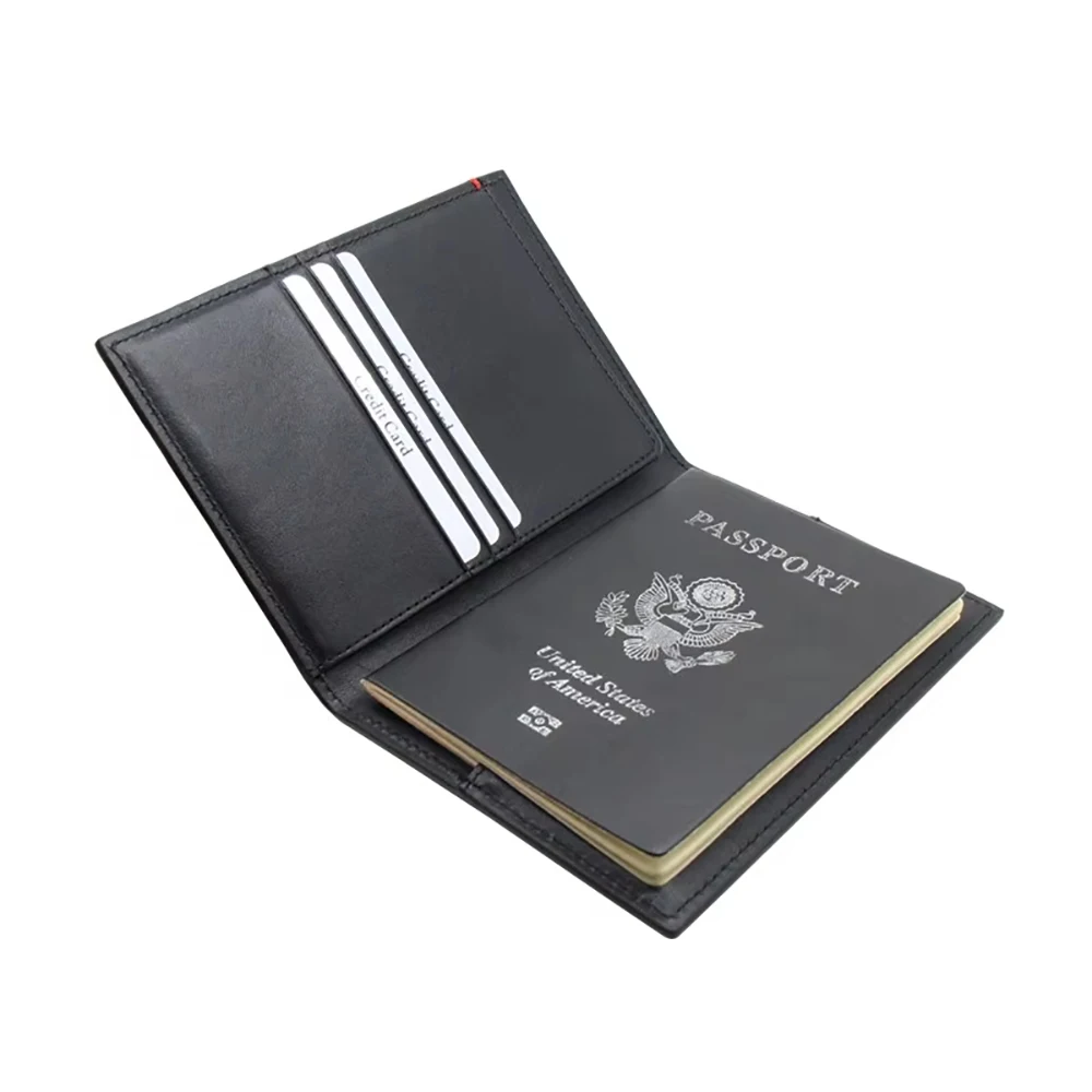 passport holder leather RFID passport bags family travel wallet passport cover with pockets certificate bags case booklet