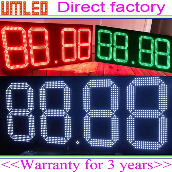 Outdoor Waterproof RF Remote Control RGB LED Gas Pump Topper Digital Signage and Displays for Prices Signs