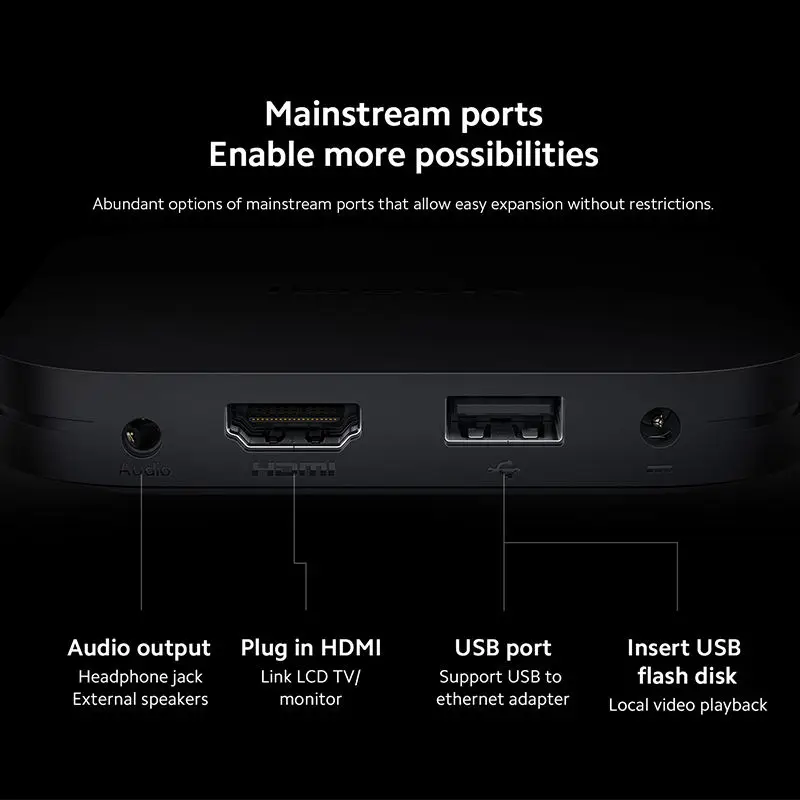 Готовый к отправке mi tv box s 2-го Поколения Высокая четкость 4K HDR глобальная версия потокового ТВ