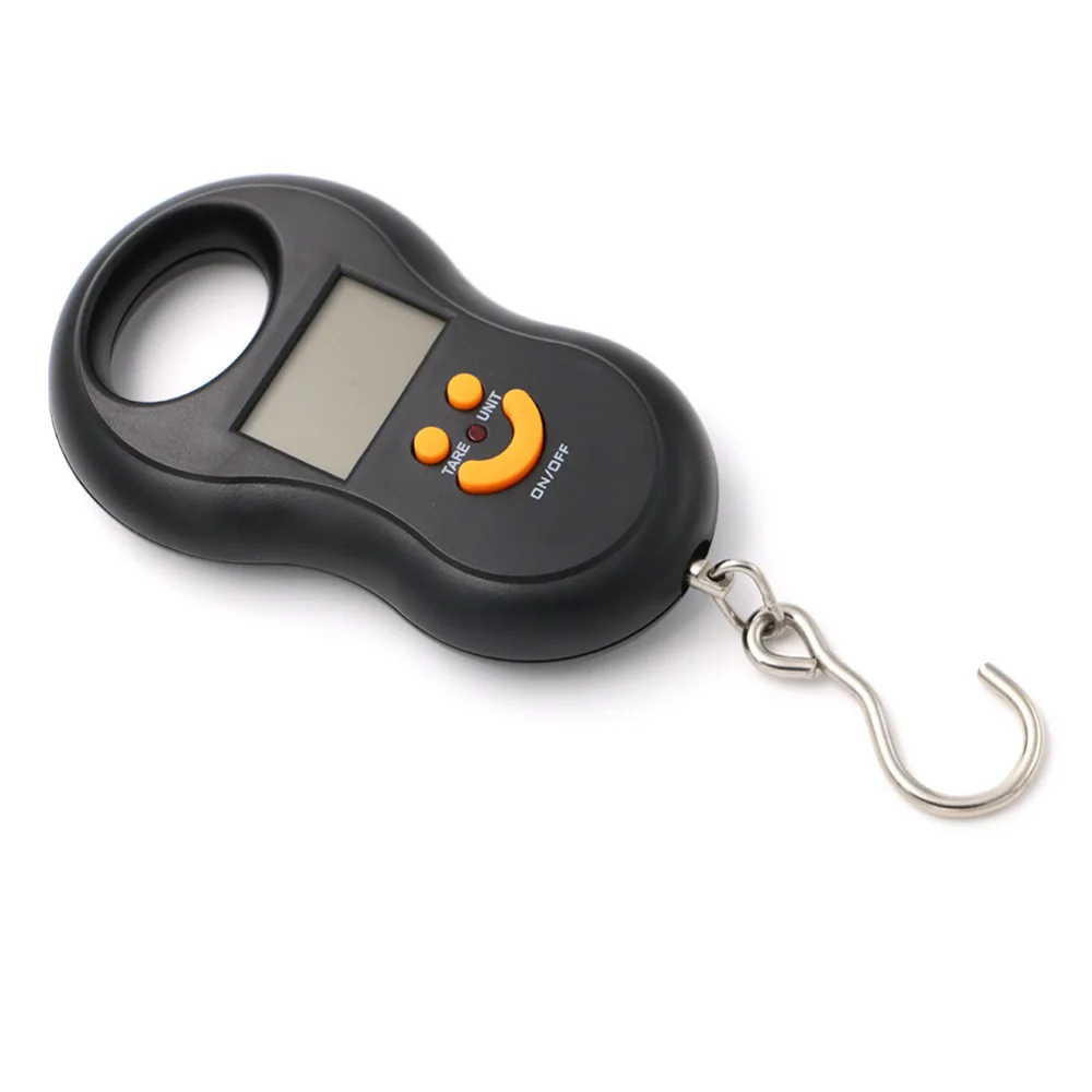 50kg x 10g Mini Digital Scale for Fishing Luggage Travel Weighting Steelyard Hanging Electronic Hook Scale Kitchen Weight Tool