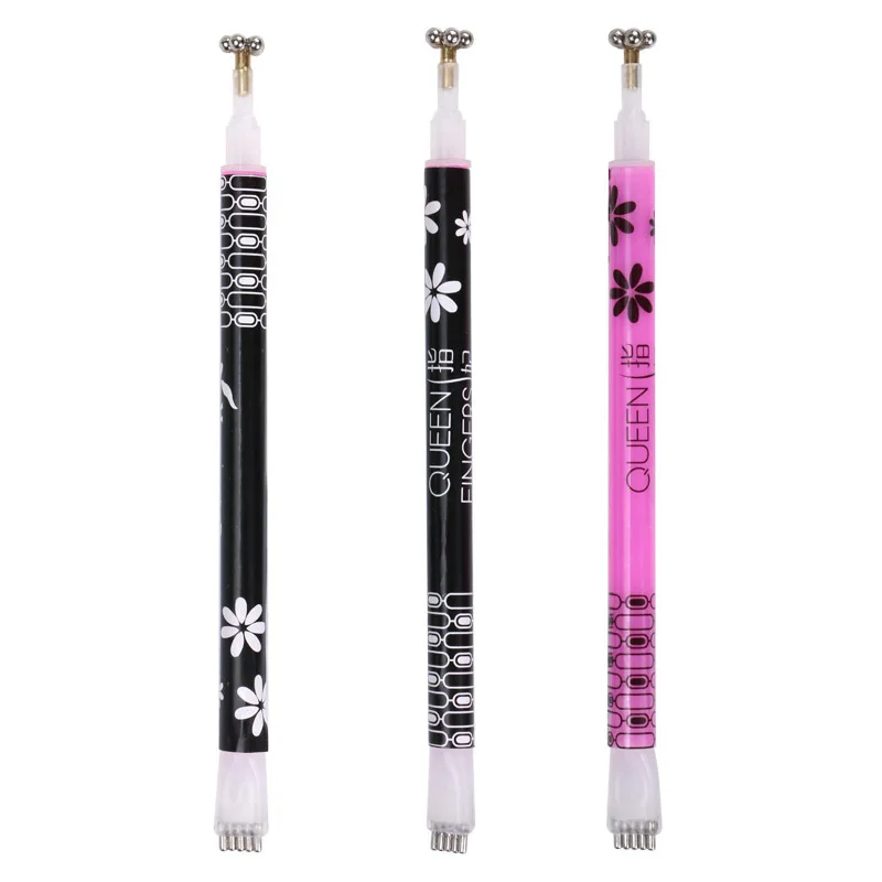 Nail Tools Double Headed Cat Eye Magnet Pen Crystal Cat Eye Plum Blossom Imprint Styling Magnetic Magic Pen