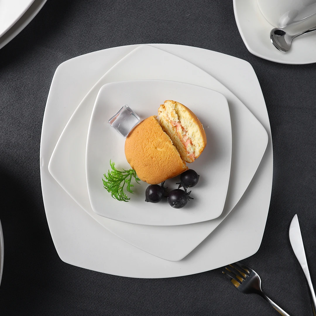 chinese cheap good quantity rice ceramic white cuisine dinner plate for restaurant