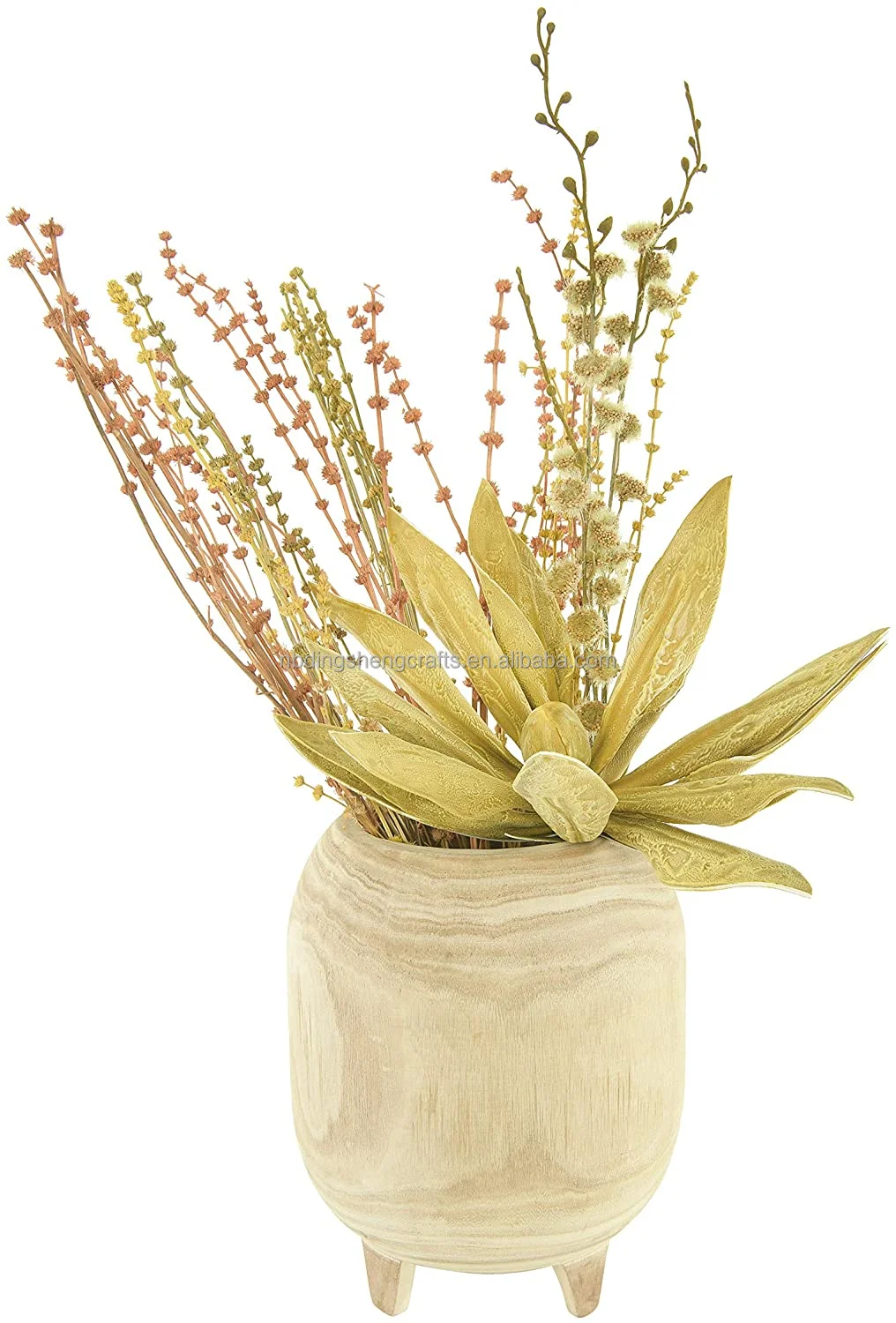 China Factory Promotion natural wood home decorative flower vase for sale