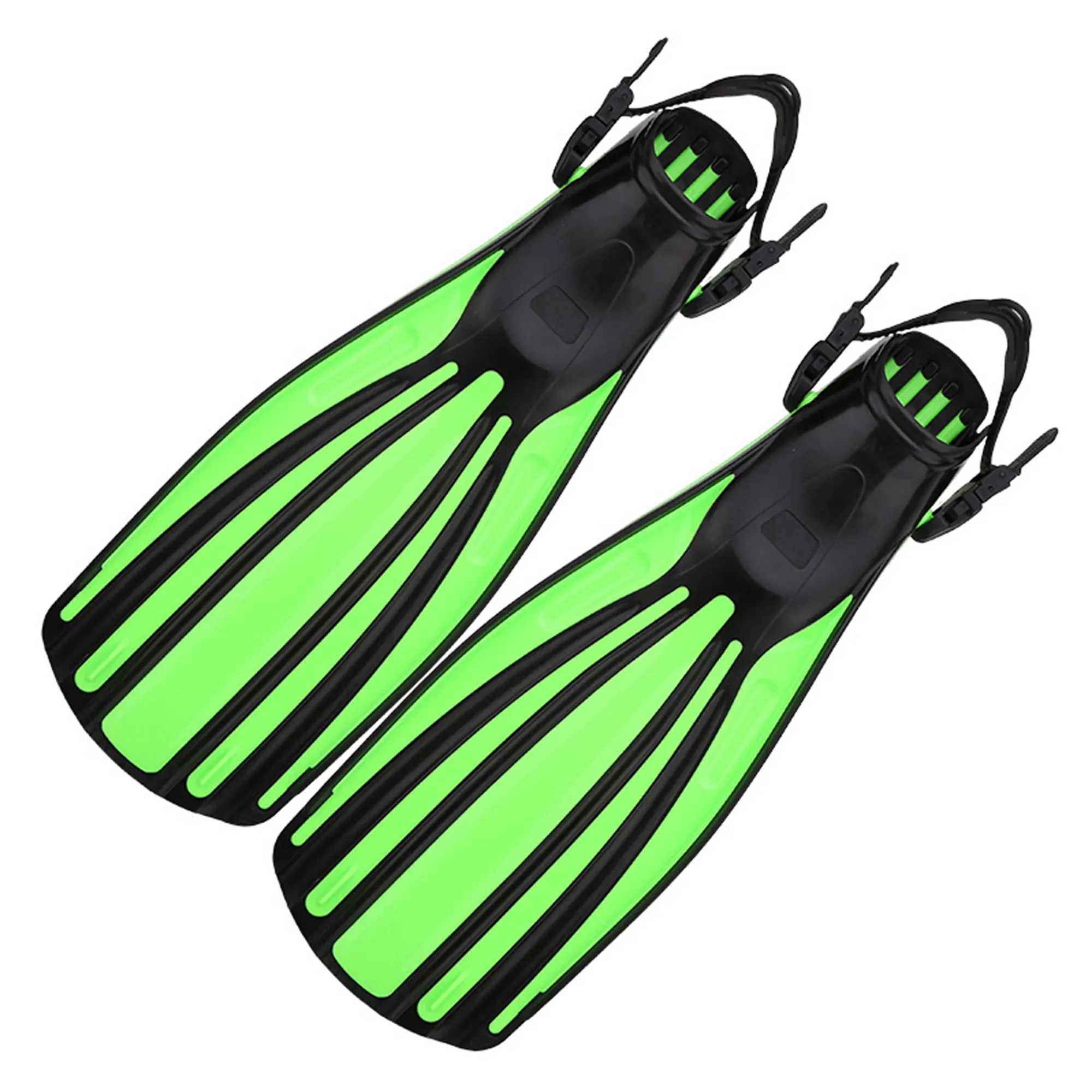 High Quality Depth Diving Scuba Flippers OEM Logo Customizable Full Foot TPR Rubber Fin Adjustable Wholesale Scuba Dive