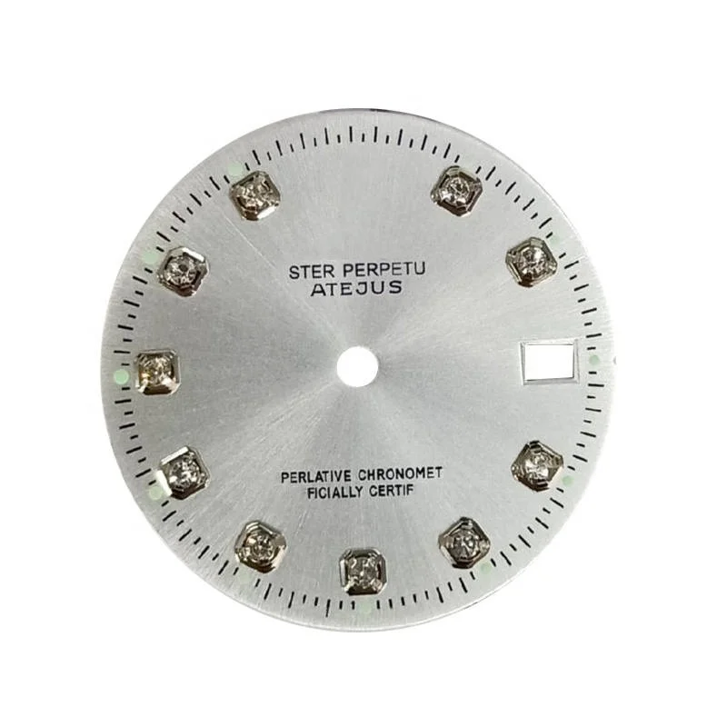 Watch  Accessories Diameter 28mm 28.5mm Black Silver Gold Diamonds Date Literally Dial Fit For Rlx 2824 8205 Movement