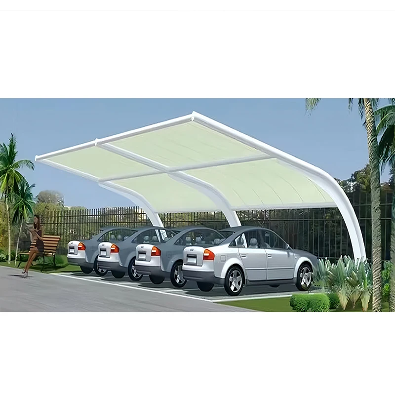 Новинка лидер продаж наружная автостоянка растягивающаяся мембранная структура навес для навеса тент pvdf консольный затеняющий