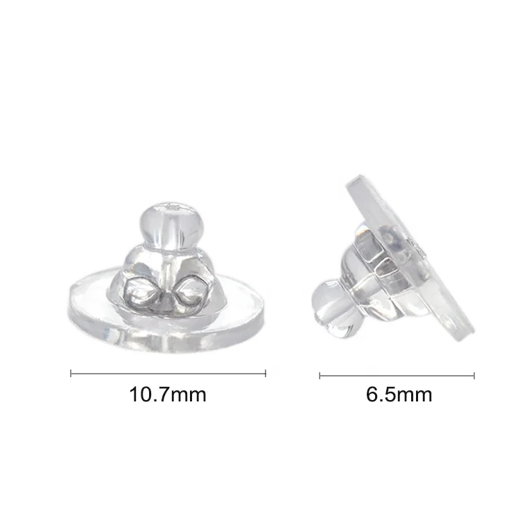 
Wuqie Factory Price 925 Sterling Silver Accessory Earplugs Silicone Rubber Stud Earring Backs Stopper for Earring Stud 
