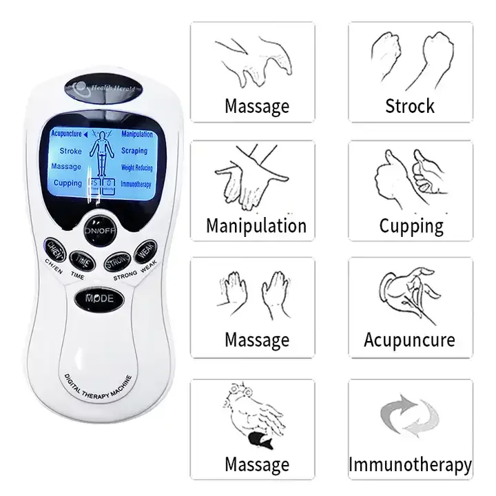 Full Body Physiotherapy Machine Electronic Pulse Muscle Stimulator Tens Unit Neck & Shoulder Massager Physical Therapy Equipment