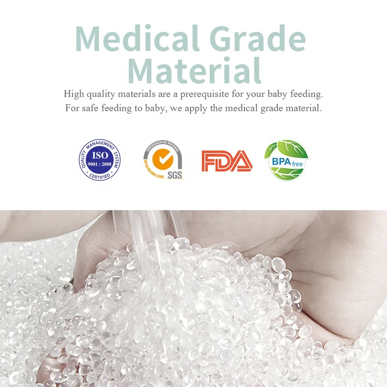 Baby Feeding Supplies Food Grade PP Plastic Milk Bottle BPA Free Feeding Temperature Sensing Baby Bottle