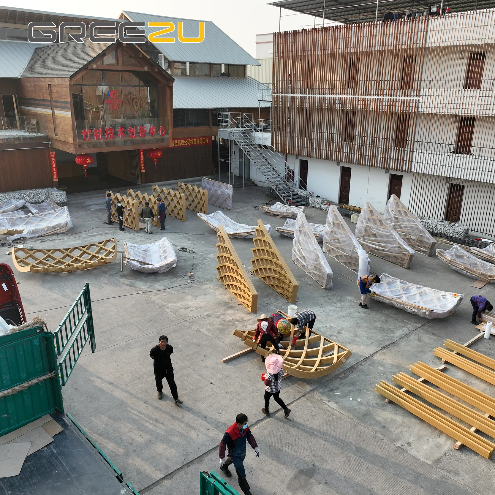 Modular prefab native looking luxury house Prefab bamboo wooden lake houses Bamboo wood for villas Detachable