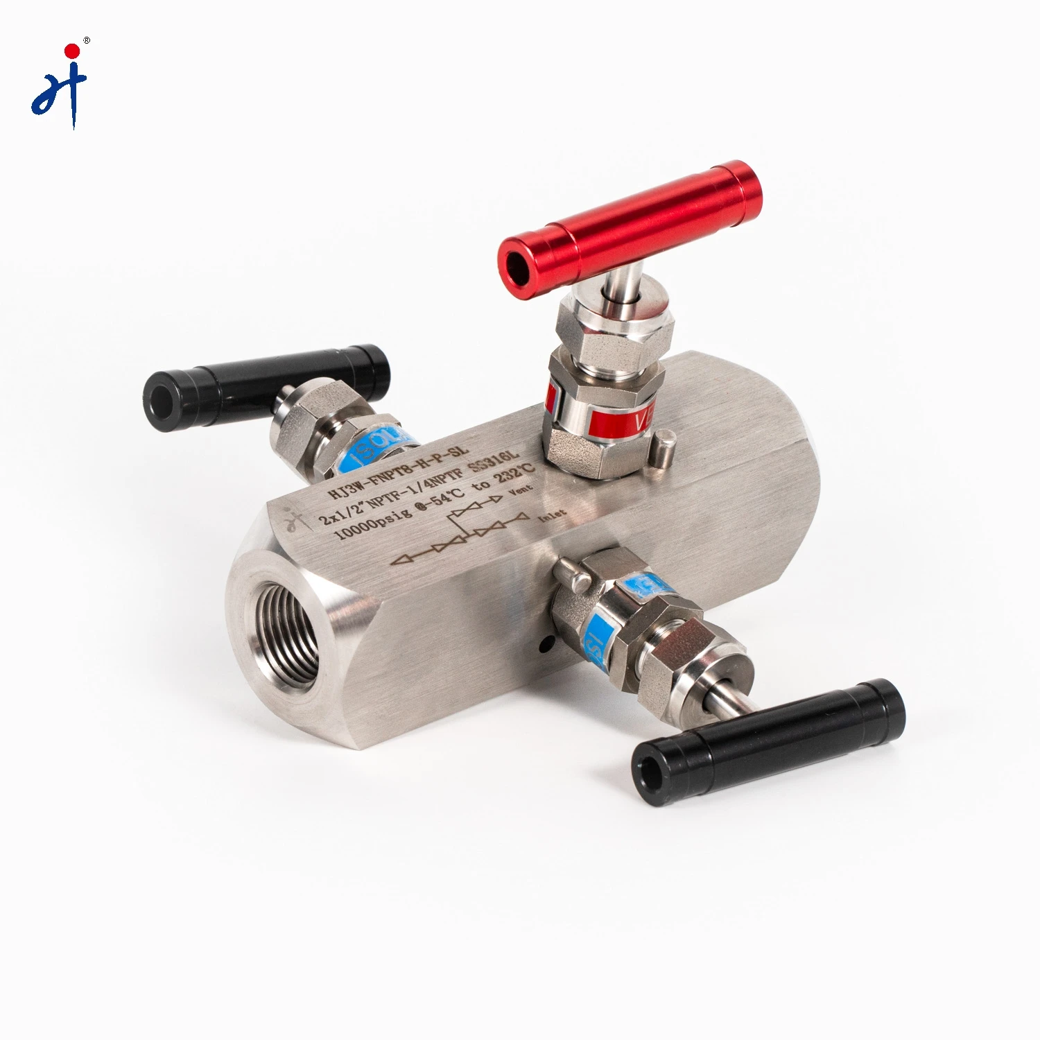 Hongji Stainless Steel Columnar Internal Thread Connection Three-Valve Manifolds
