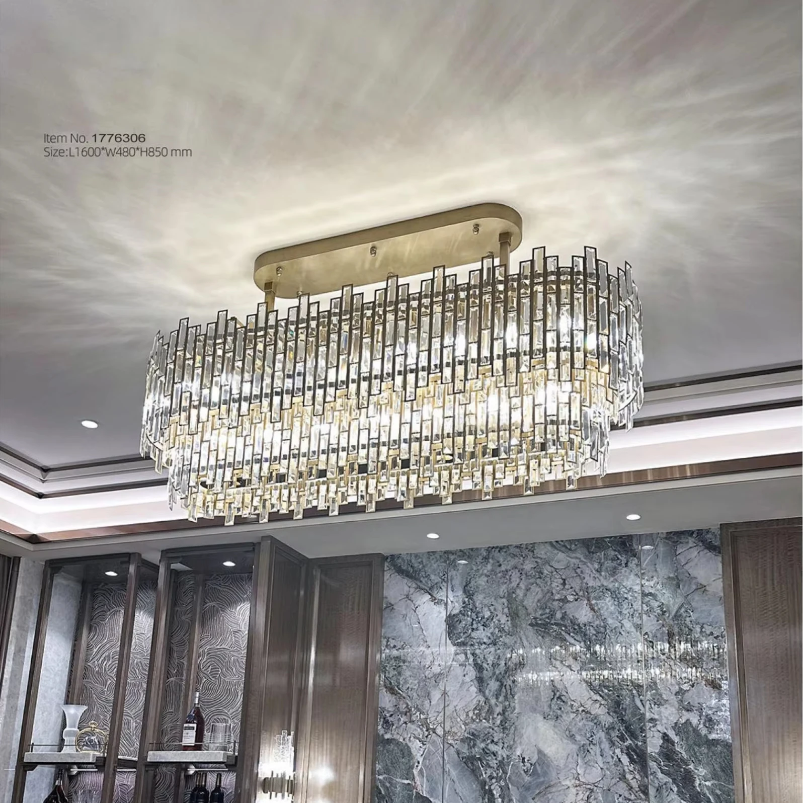 Factory Price Hotel Dining Glass Crystal Lighting Decoration Luxury Ceiling Light Led Modern Chandeliers For Home