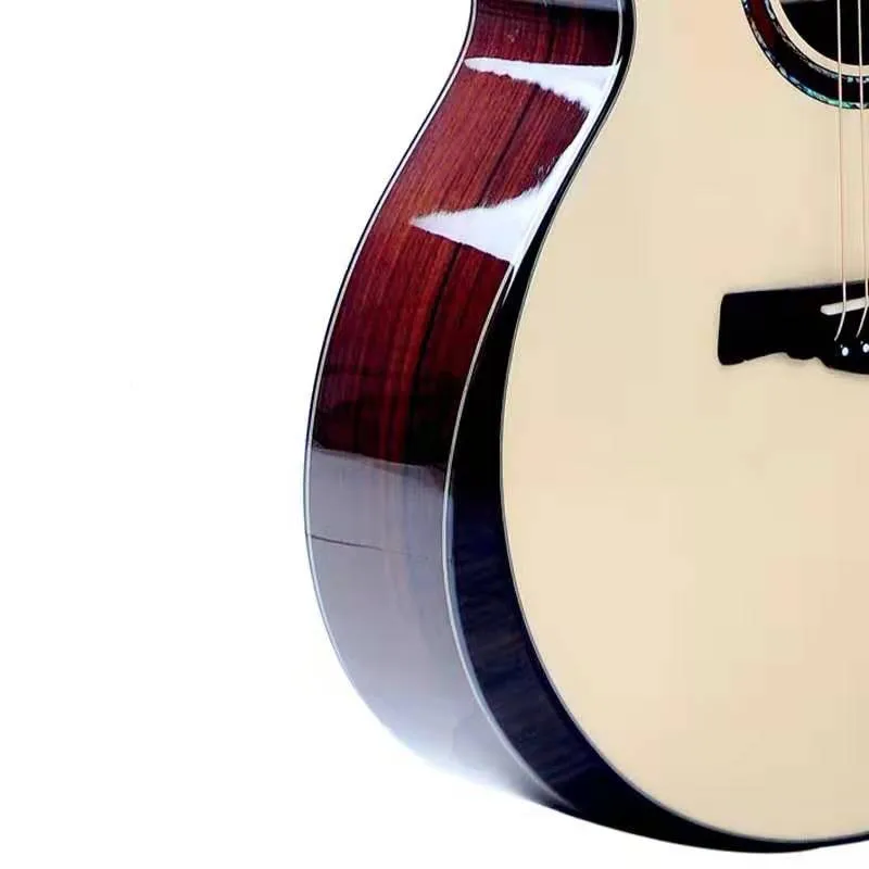 Geake S-600AC High-End Handmade Acoustic Electric Guitar High-Gloss Solid Spruce with Mahogany Rosewood Sides Wholesale Service