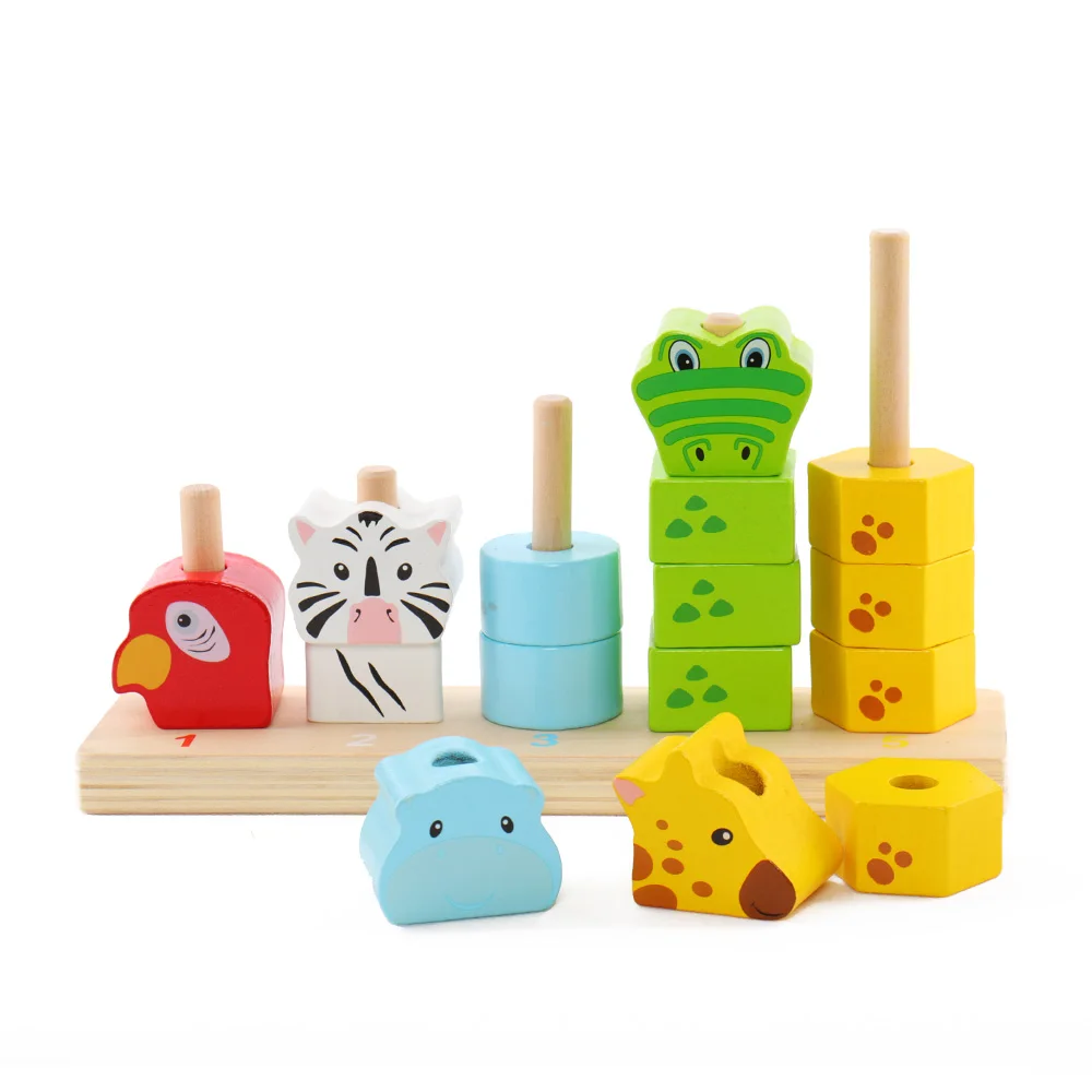 Factory Direct Wholesale Montessori Toddler Educational Play Wooden Animal Shape Sorting Board
