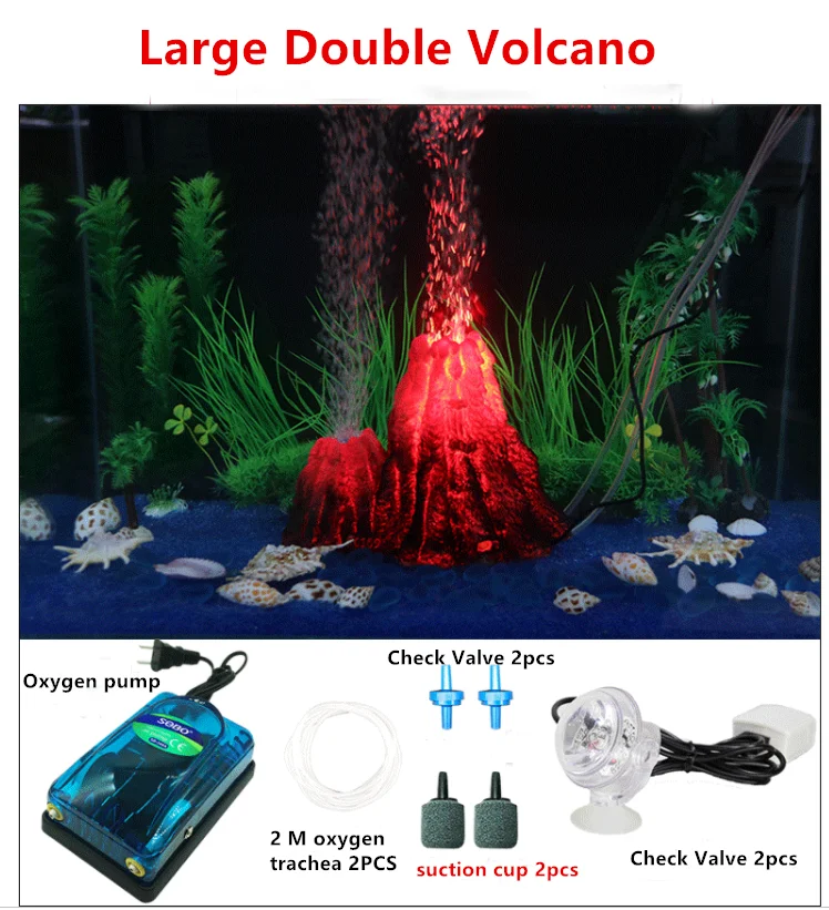 Aquarium interior landscaping decoration Aquarium spray oxygen oxygenation oxygen bubble simulation cave  set set set idea