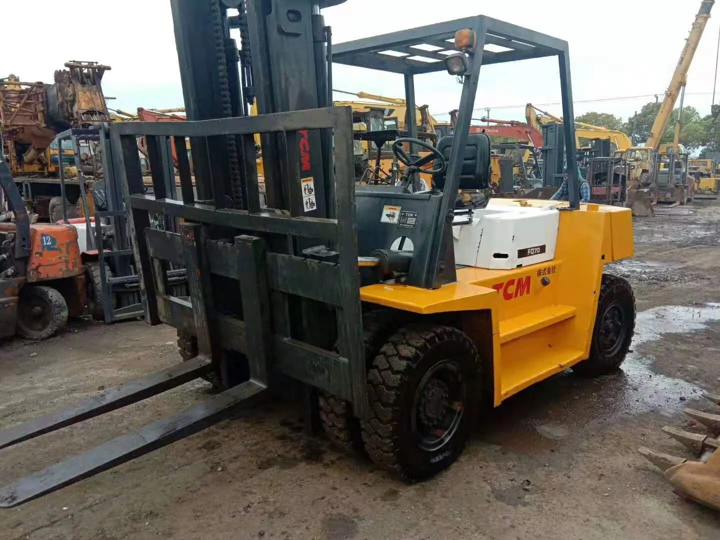 Forklift Truck With Side Shift Japanese Engine Used 7 ton TCM forklift for hot sale