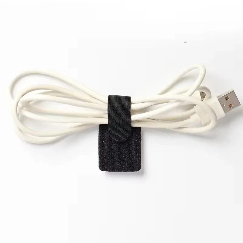 Нейлоновый стяжной кабель ss держатель rfid шпилька Дерево собака тисненый крючок и петля галстуки на липучке заказ с логотипом белый