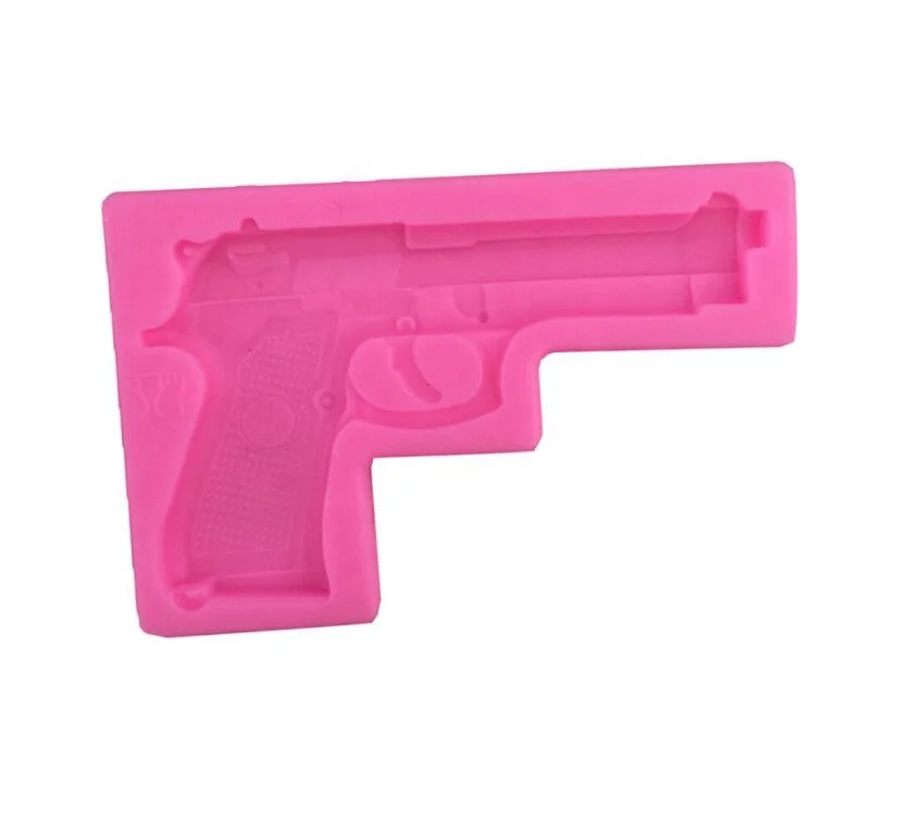 Gun Pistol 3D Soft Silicone Cake Decorating Fondant Sugar Craft Molds
