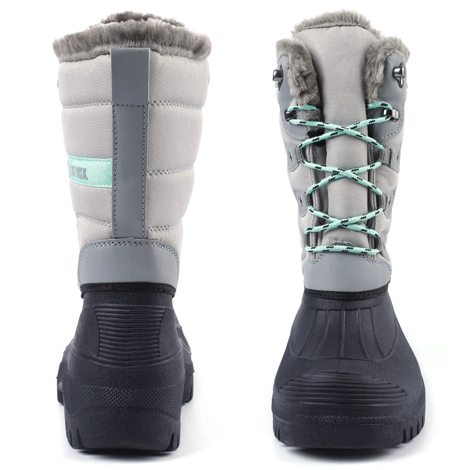 Top Quality  Low MOQ rubber fur lined design thermal girls snow women boots waterproof winter shoes