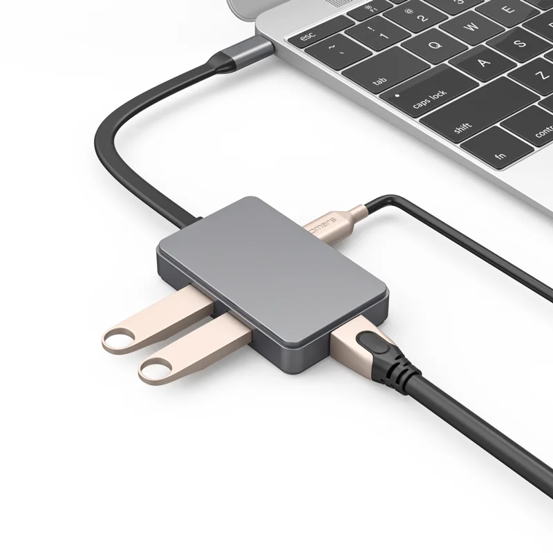 hot sale 4port usb 3.0 hub usb 3.0 rj45 usb 4 port hub docking station multi monitor for support multiport