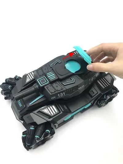 Tank Fight Gel Water Bullet Launch 2.4G Remote Control Car Truck 360 Degree Spin RC Car Toys For Kids