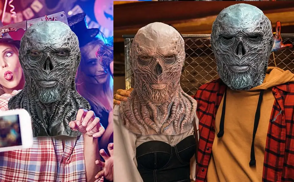 Custom Halloween Full Face Helmet Horror Helmet Creepy Latex Mask Scary Hell Monster Demon Party Mask