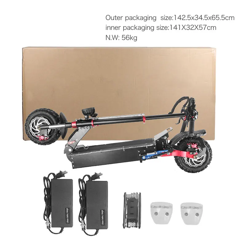 X5 13 Inch 60V 5600W 6000W Two Wheel Dual Motor Us Warehouse Fat Tire Off Road Fast Folding Electric Scooter For Adult