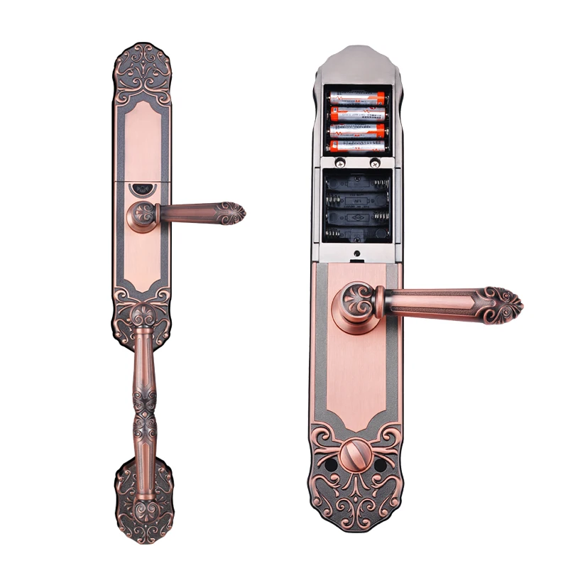 Classical European Luxury Villa smart lock villa fingerprint lock Tuya password lock double door mobile phone remote unlocking