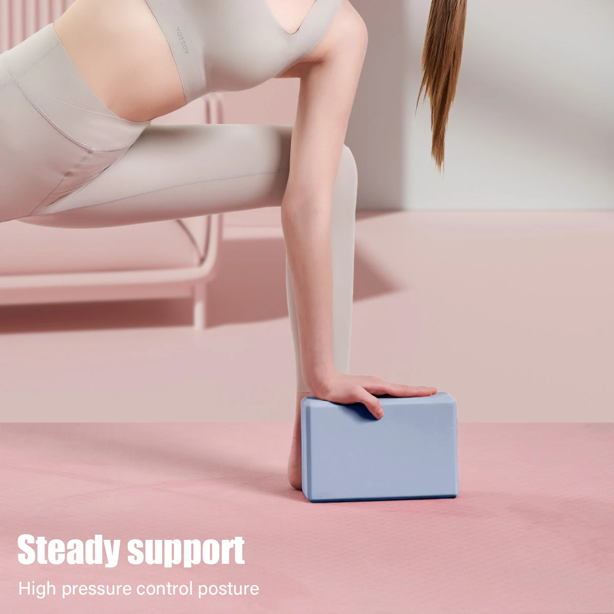 Hot Sale Strong and Stable 2pcs Gym Bricks Anti-Slip Lightweight Travel Friendly Pilates Practice Yoga Blocks 3 Colors Available