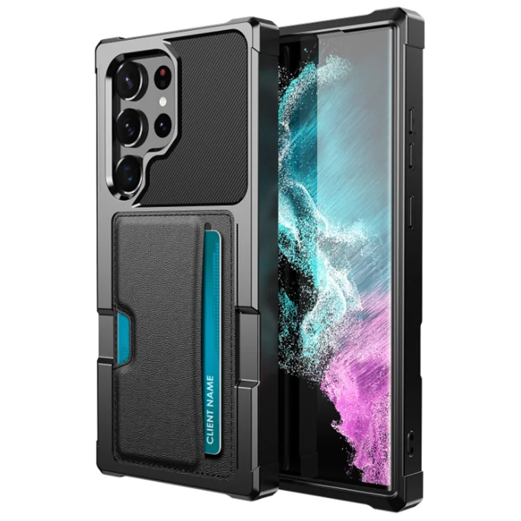 For Samsung S24 S24 Ultra Shockproof Card Slot Cell Phone Cover PU Leather Phone Case With Magnetic For iPhone 15 14 13