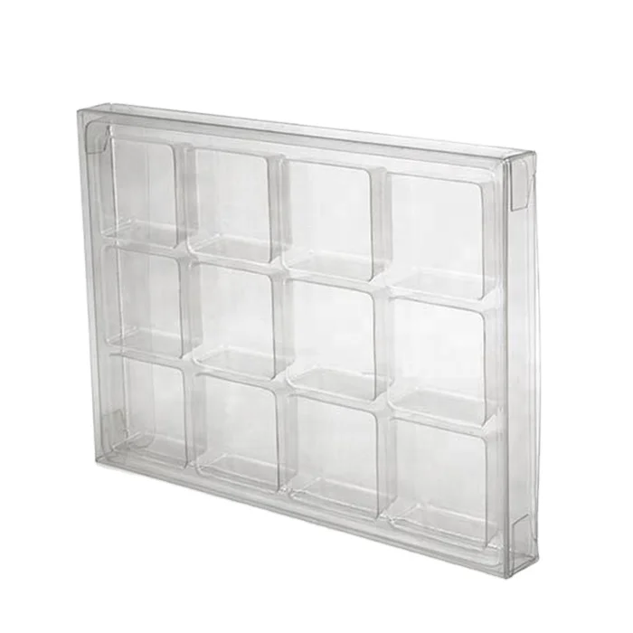 Custom Clear Disposable Transparent Plastic Candy Box With Insert Tray