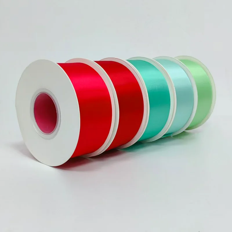 4cm 100 Yard Satin Ribbons Red Pink Bouquet Ribbon 1.5 Inch Gift Roll for Rose Flowers