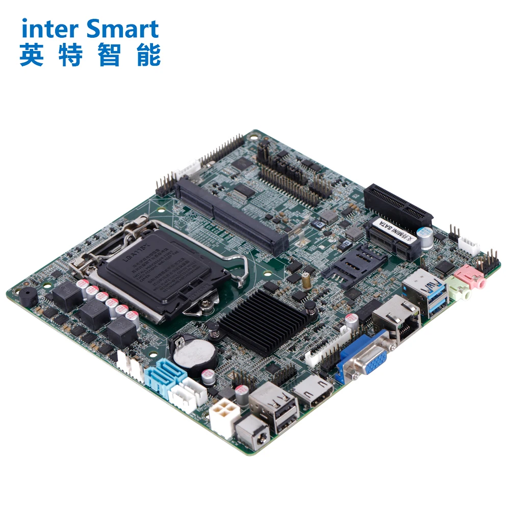 ELSKY In-tel Motherboard QM8000 Haswell with CPU 4th gen core i3-4130 4330 DDR3 Desktop H81 support 4k display 24bit LVDS