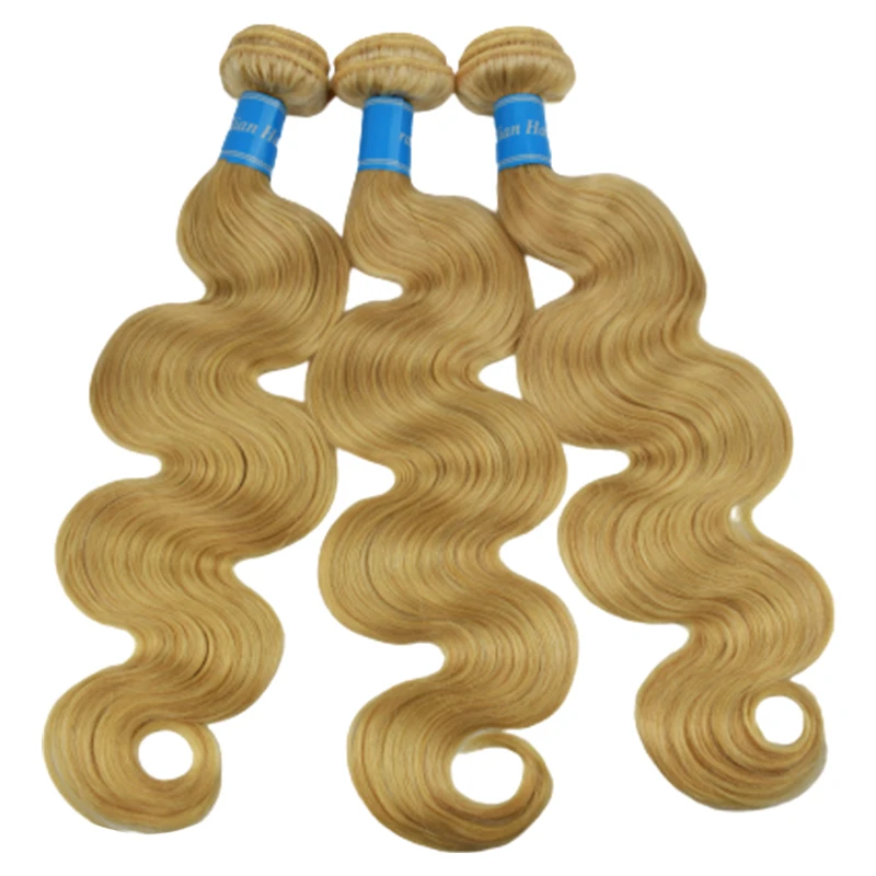 
Brazilian hair blonde raw virgin human hair cuticle aligned 613 bundles with frontal Virgin Cuticle 10A Hair Bundles 