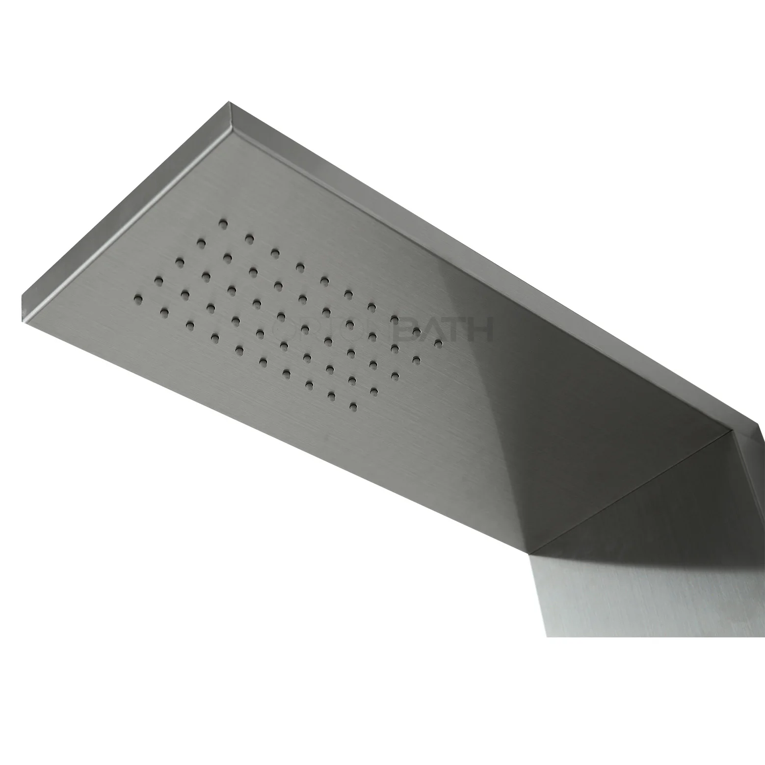 ORTONBATH ShowerSpa Panel with Rain Shower head, 2 Body Spray Jets and Hand Shower, Brushed Stainless Steel Nickel Fixtures