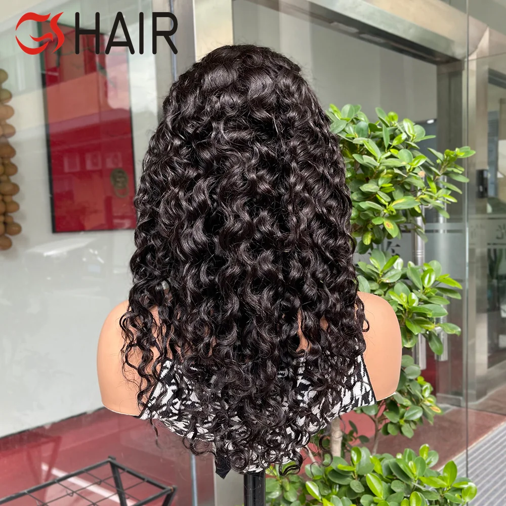 GS Wholesale Water Wave Wigs Human Hair Wigs,13X4 Lace Wig Front Brazilian with Baby Hair,Pre Plucke Lace Front Wig Vendor