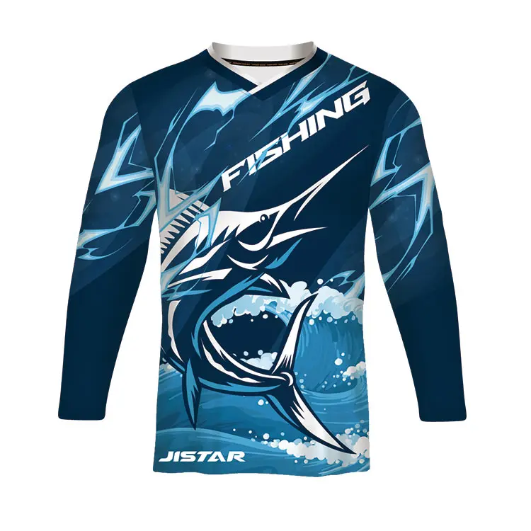 Wholesale Custom High Quality Men Fishing Clothes 100% Polyester Quick Dry Breathable Fishing Long Sleeve Shirts