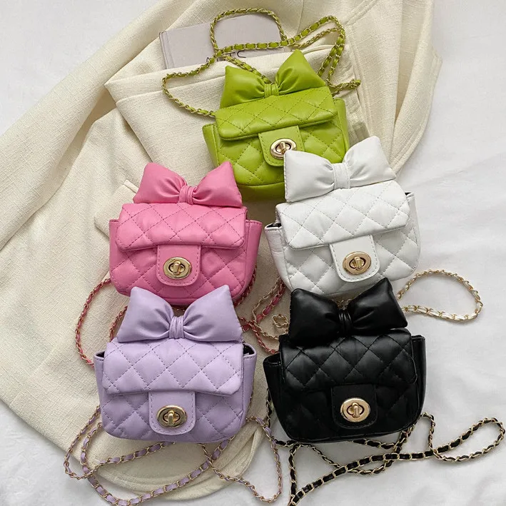 2024 small Crossbody Bag pu leather mini shoulder kids handbags cute girls purse wholesale