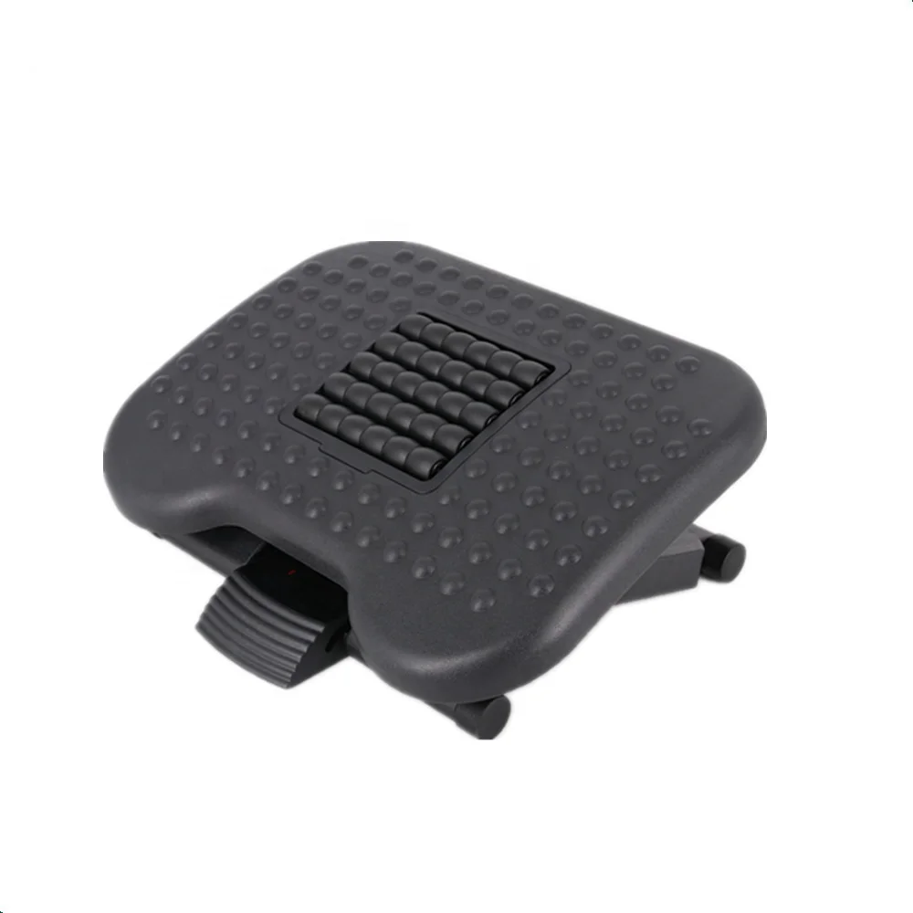 Angle height adjustable plastic massage  footrest foot rest